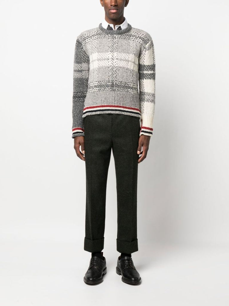 Grey Checked Sweater
