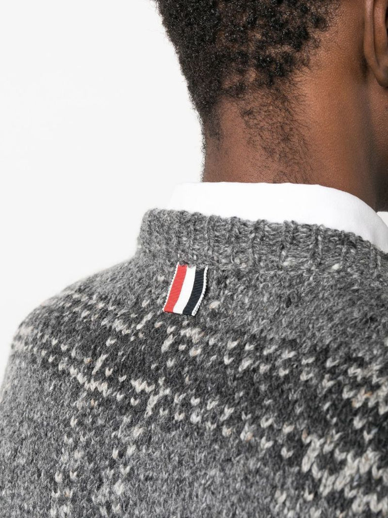 Grey Checked Sweater