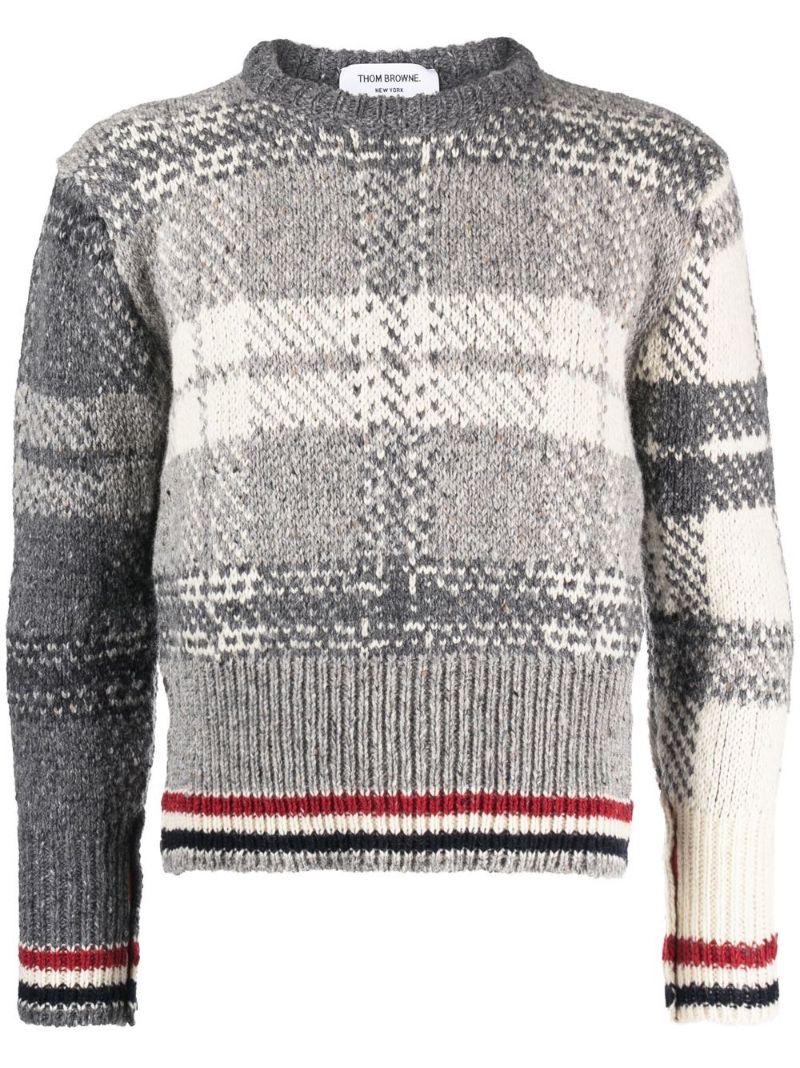 Grey Checked Sweater