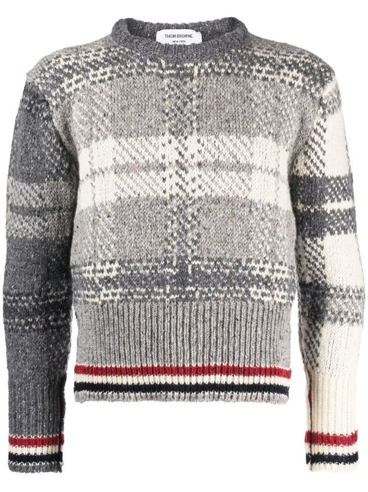 Grey Checked Sweater