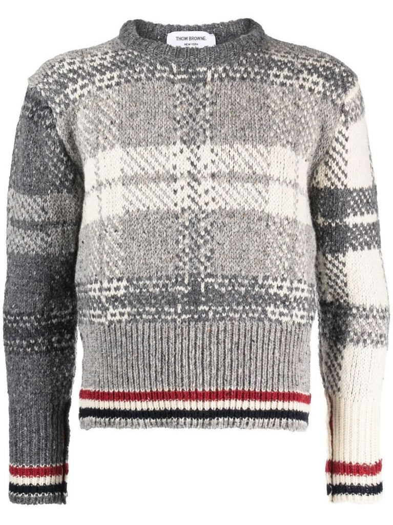 Grey Checked Sweater