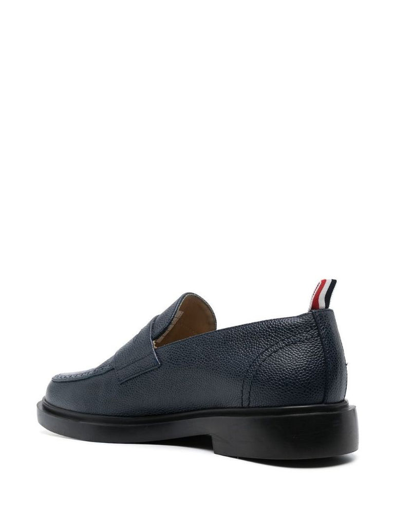 Blue Pebbled-leather Loafer