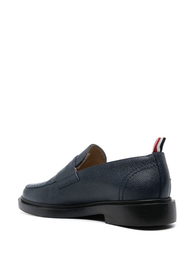 Blue Pebbled-leather Loafer