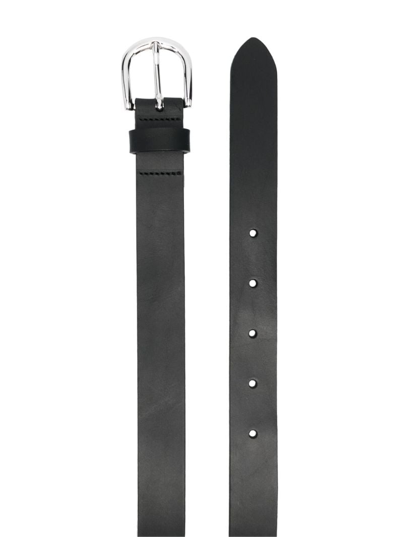 Black Zap Leather Belt