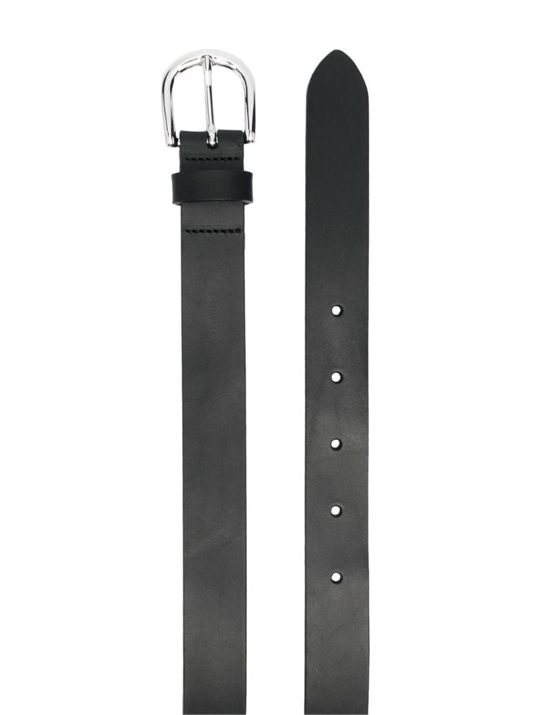 Black Zap Leather Belt