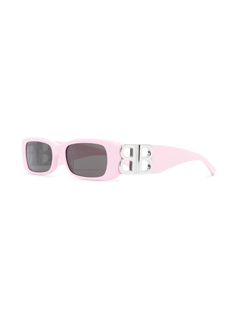 Pink Rectangle Frame Sunglasses