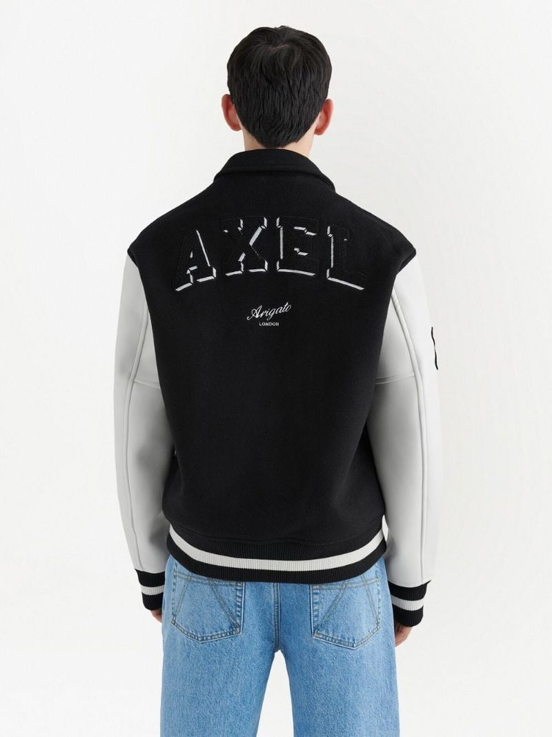 Black Illusion Wool Bomber Jacket