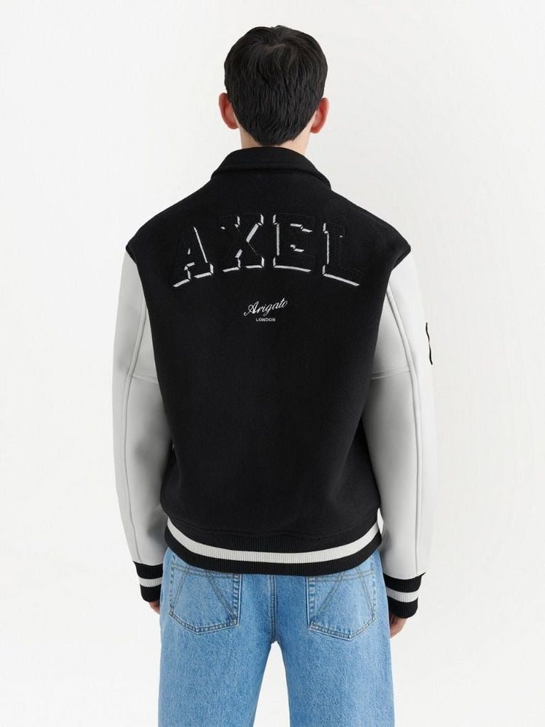 Black Illusion Wool Bomber Jacket