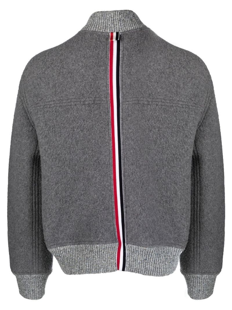 Grey Wool Bomber Jacket