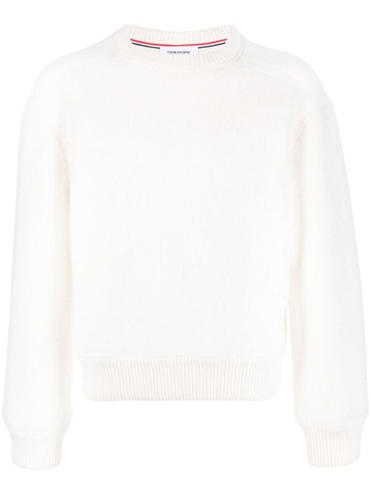 White Rwb-stripe Wool Sweater