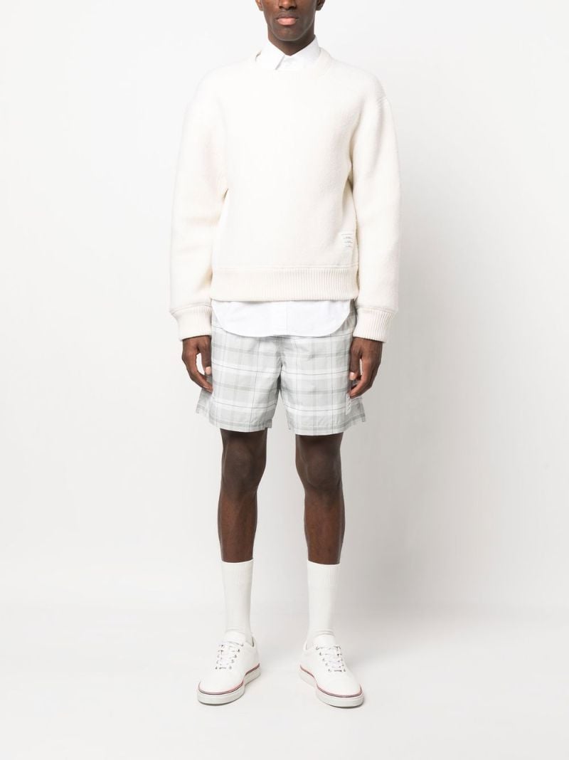 White Rwb-stripe Wool Sweater