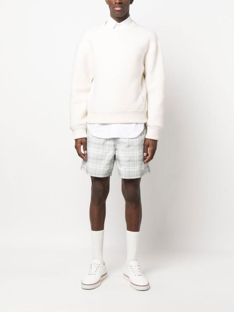 White Rwb-stripe Wool Sweater