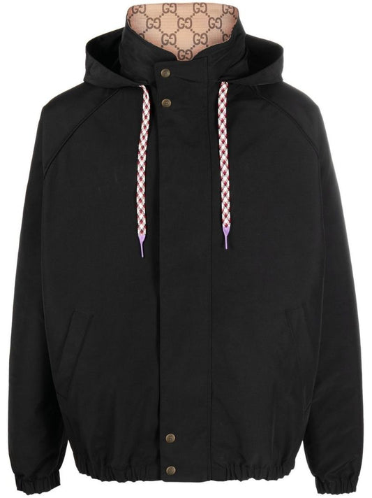 Black Reversible Poplin Jacket