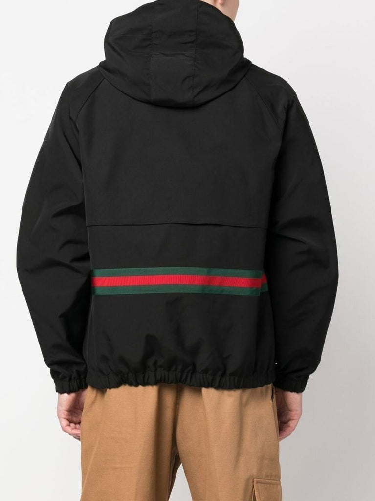 Black Reversible Poplin Jacket