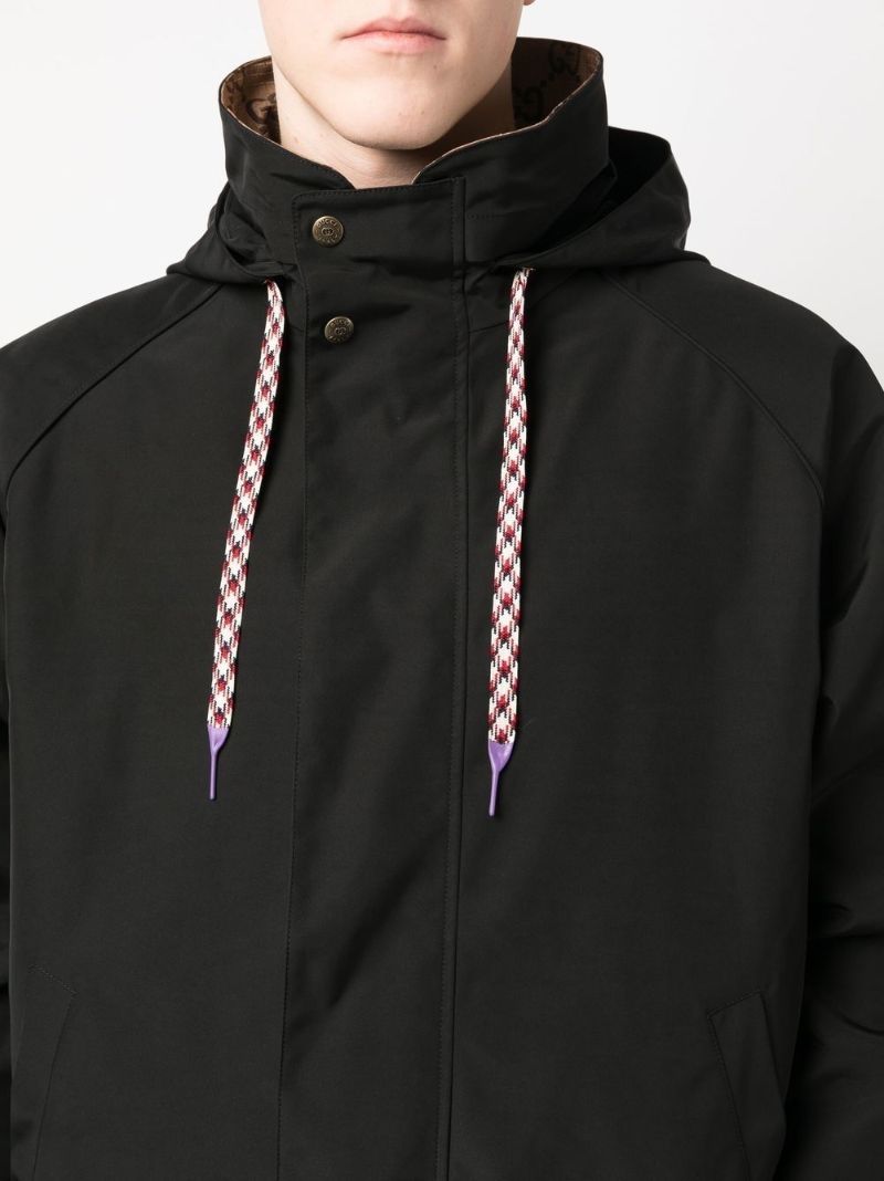 Black Reversible Poplin Jacket