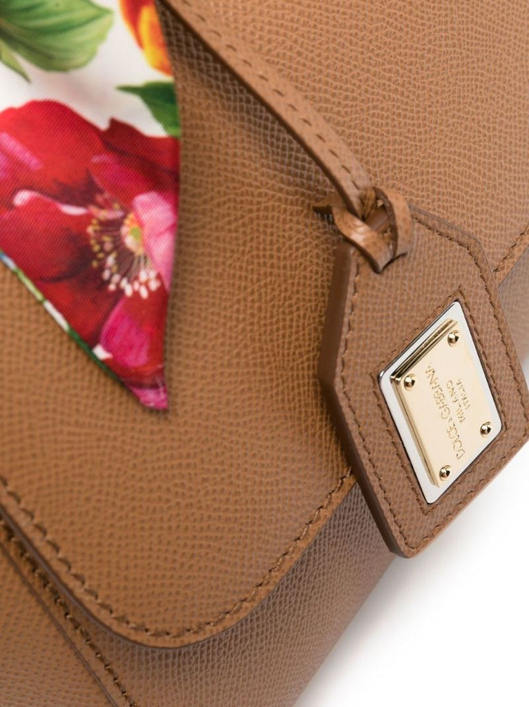 Brown Small Sicily Scarf Cross Body Bag
