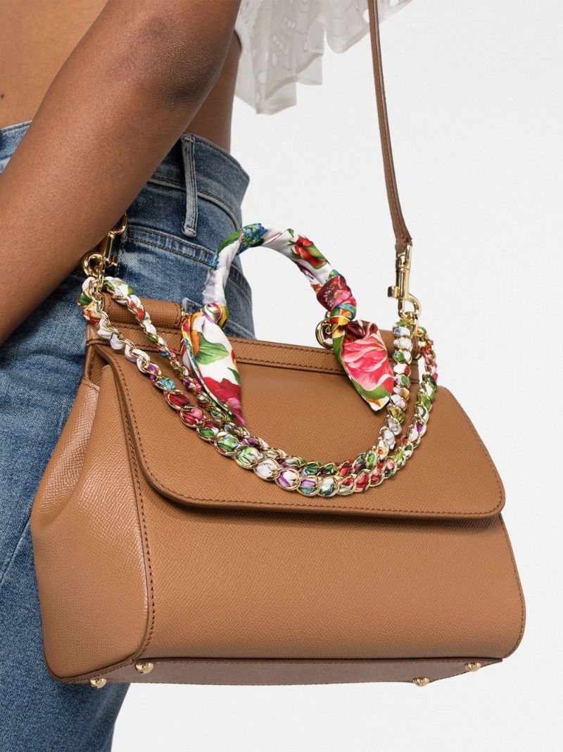Brown Small Sicily Scarf Cross Body Bag