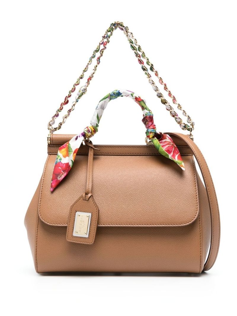 Brown Small Sicily Scarf Cross Body Bag