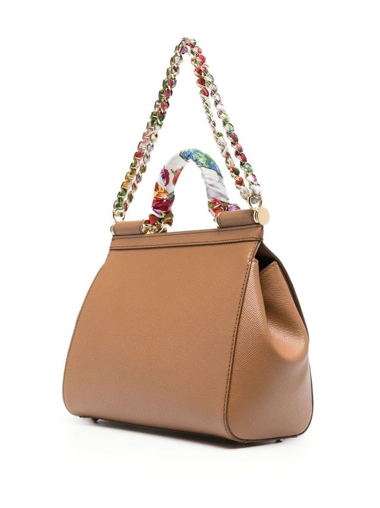 Brown Small Sicily Scarf Cross Body Bag