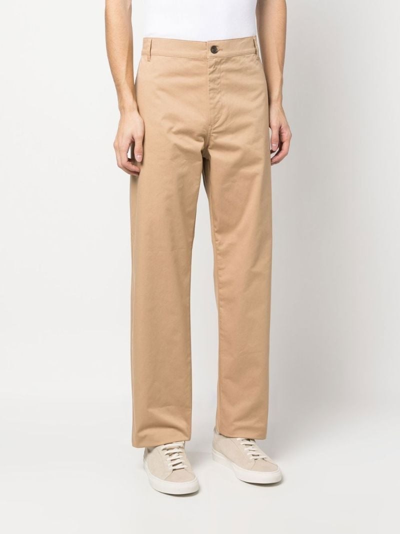Beige Straight-leg Chinos