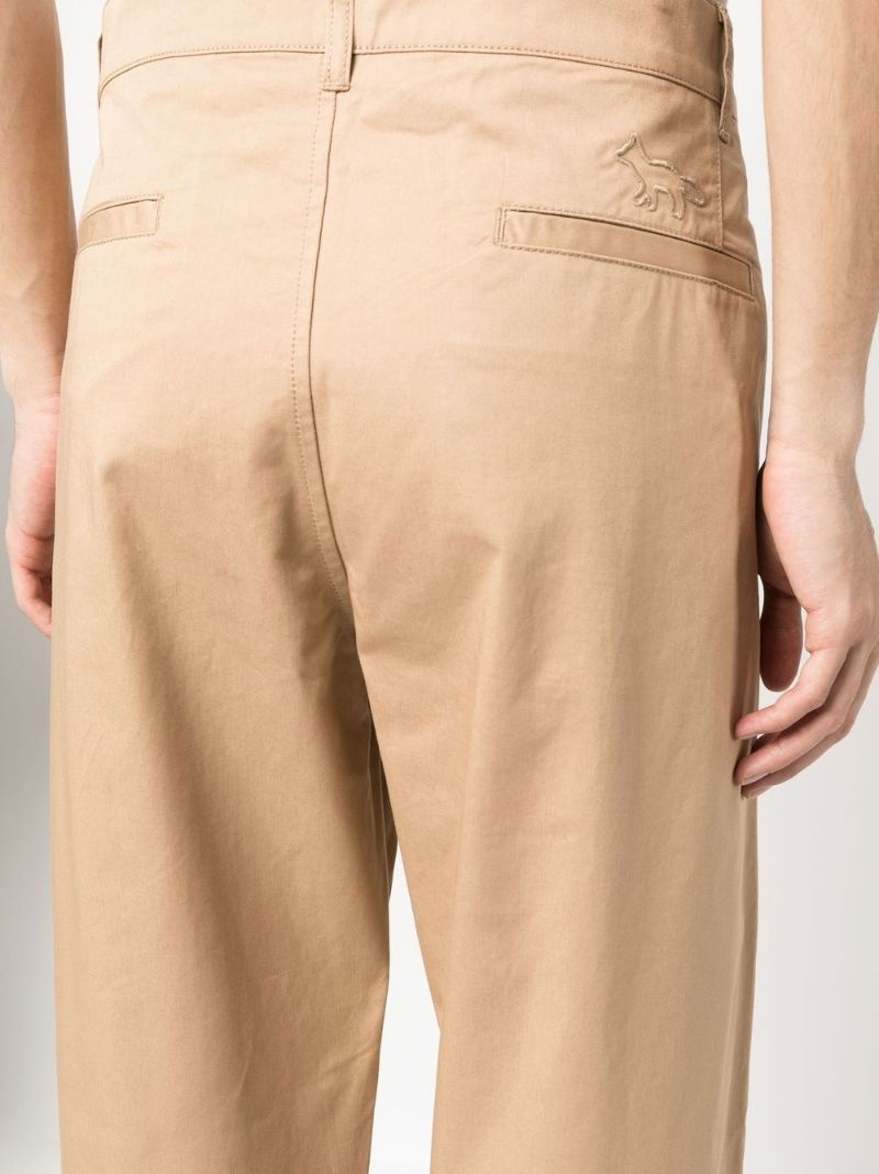 Beige Straight-leg Chinos