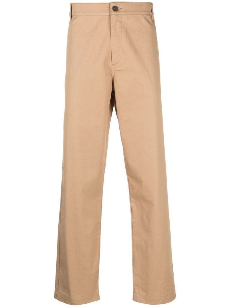 Beige Straight-leg Chinos