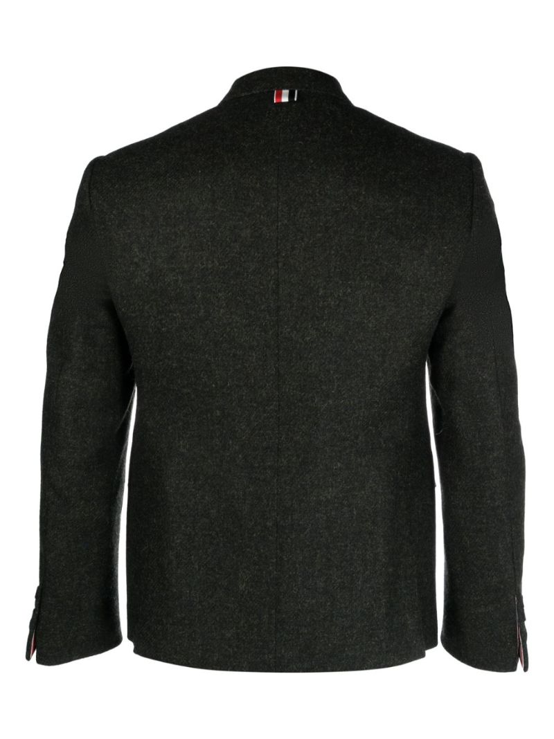 Green Wool Single-breasted Blazer