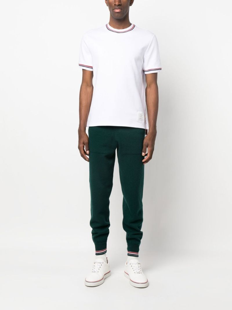 White Rwb-stripe Cotton T-shirt