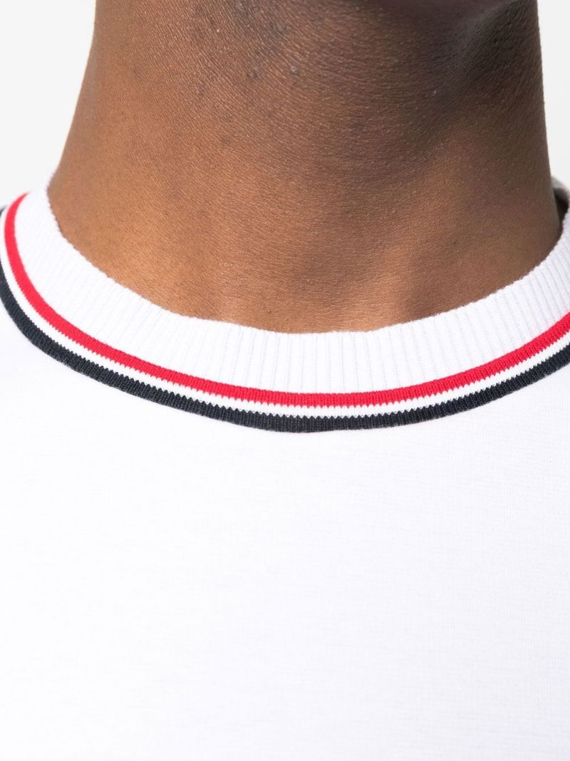 White Rwb-stripe Cotton T-shirt