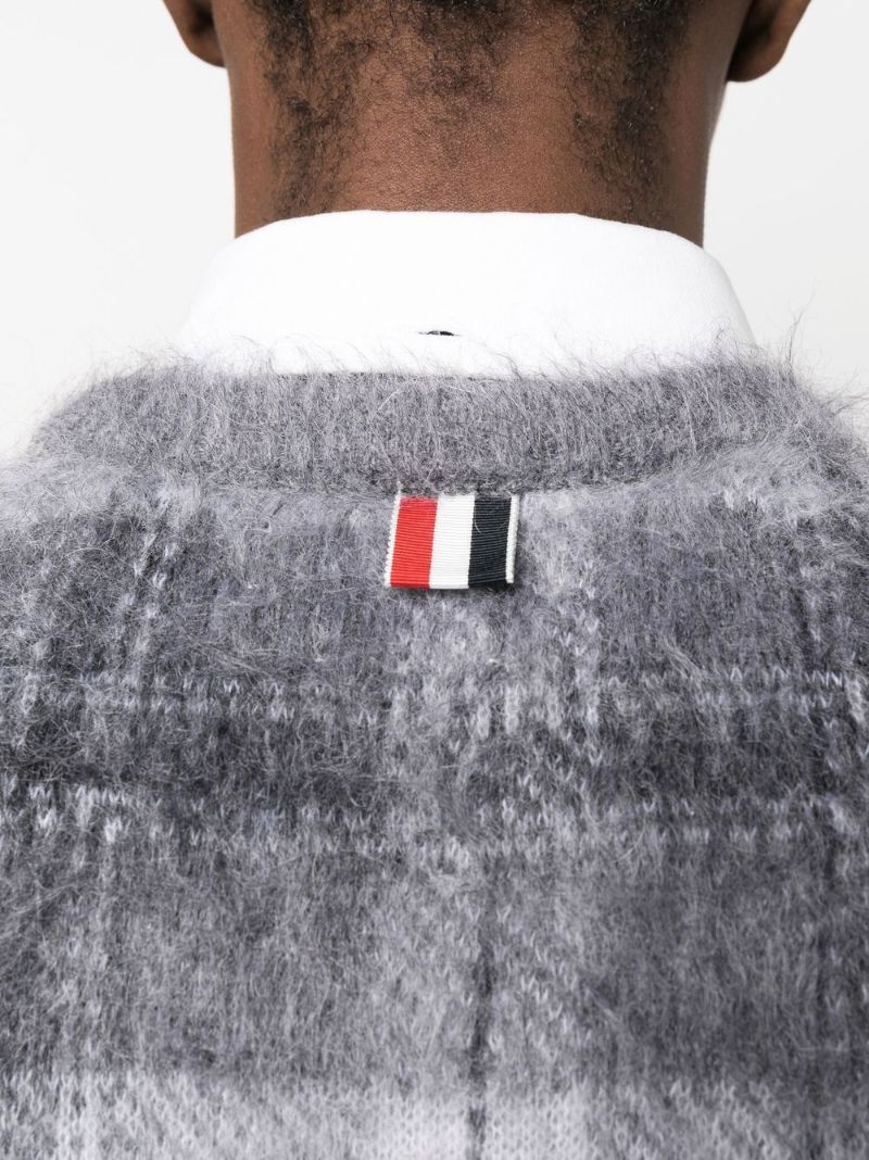 Grey Tartan Brushed Sweater