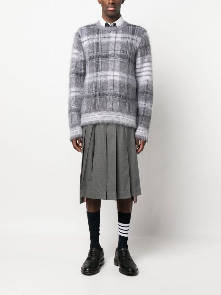 Grey Tartan Brushed Sweater