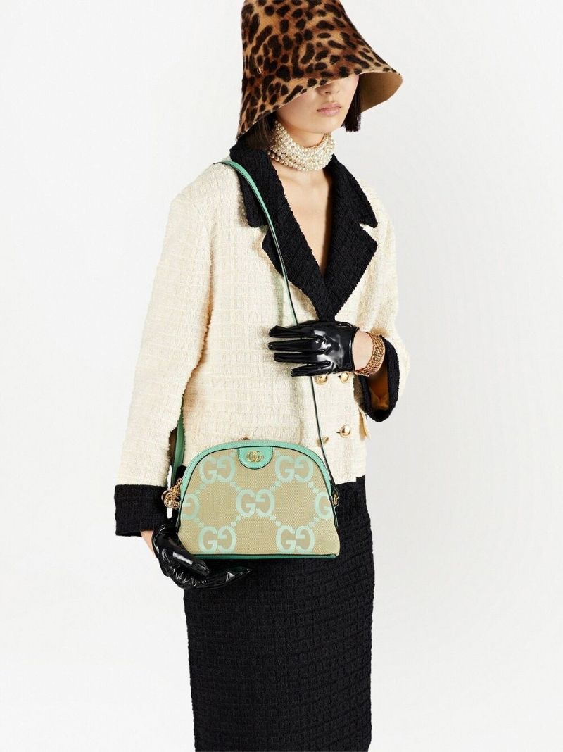 Neutral Ophidia Jumbo Gg Shoulder Bag