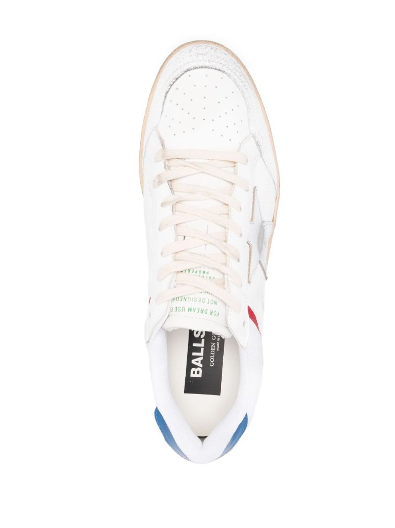 White Ball Star Leather Sneakers