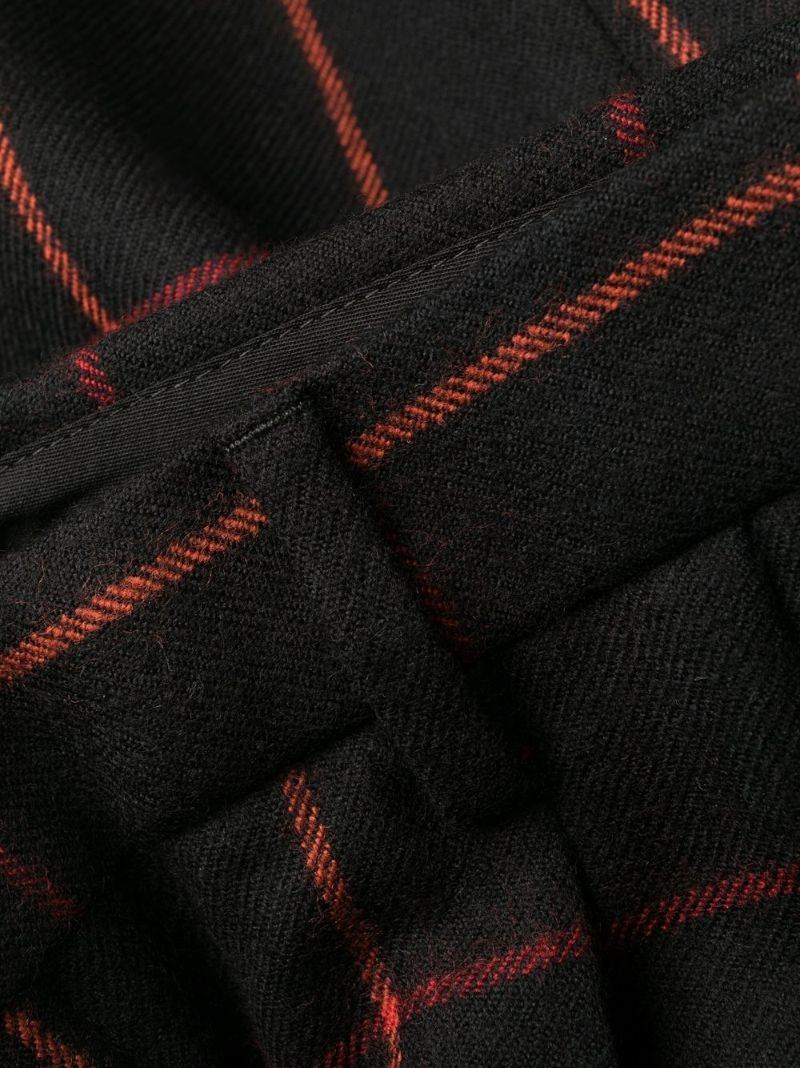 Black Check Pattern Tailored Trousers