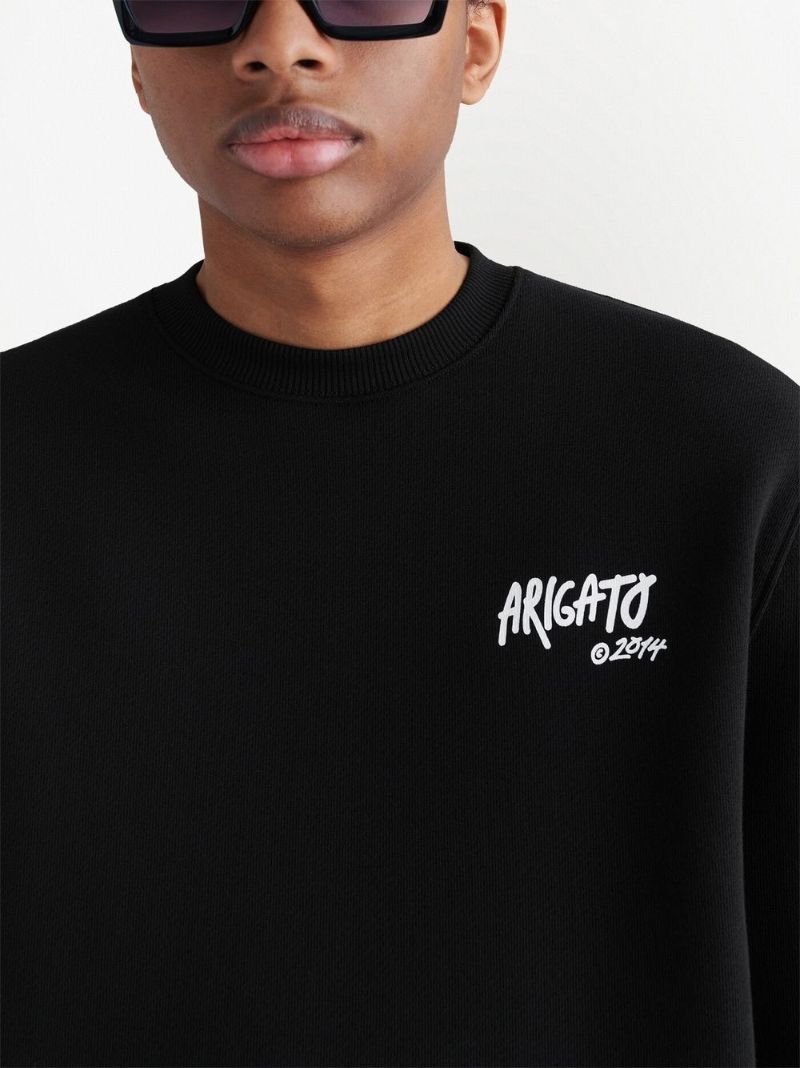Black Tag Logo Embroidered Sweatshirt