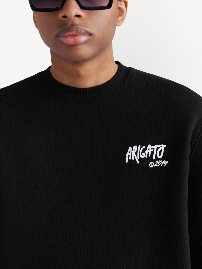 Black Tag Logo Embroidered Sweatshirt