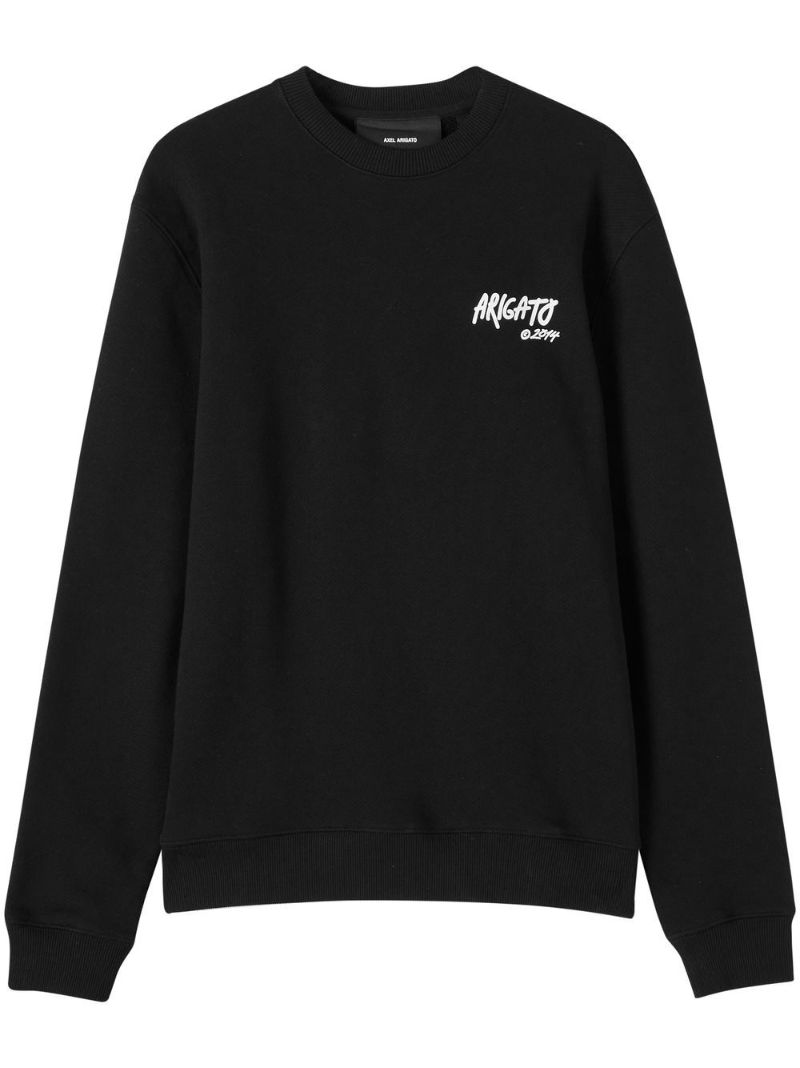 Black Tag Logo Embroidered Sweatshirt