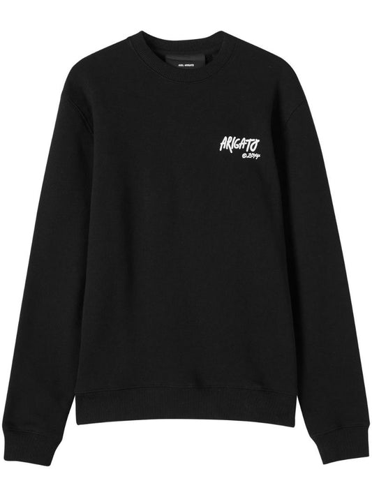 Black Tag Logo Embroidered Sweatshirt