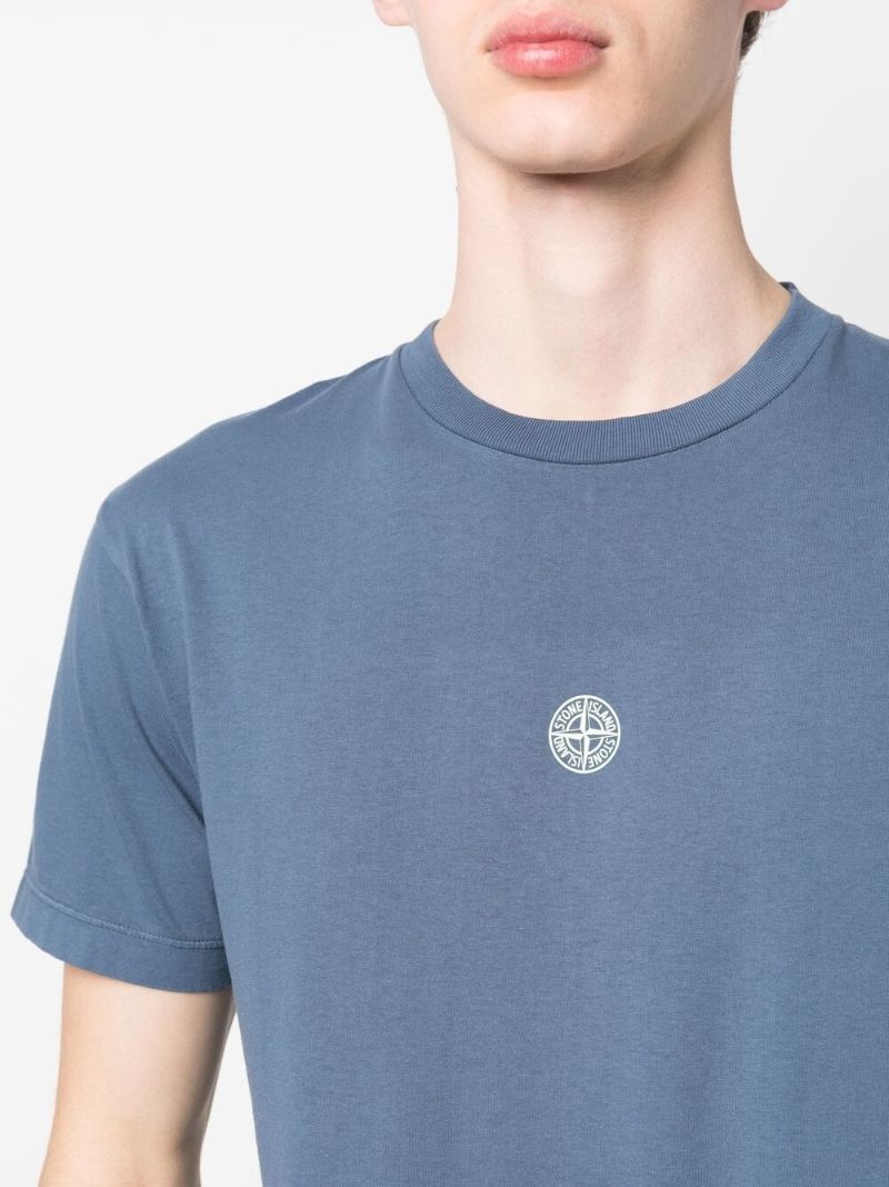 Blue Lettering Two Cotton T-shirt