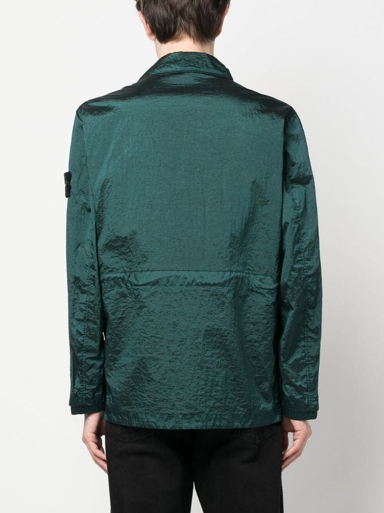 Green Compass Patch Shirt Jacket