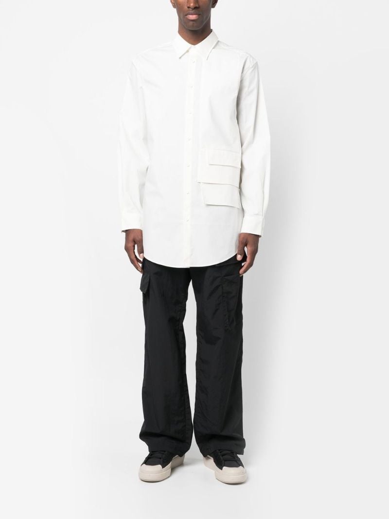Black Cargo Wide Leg Trousers