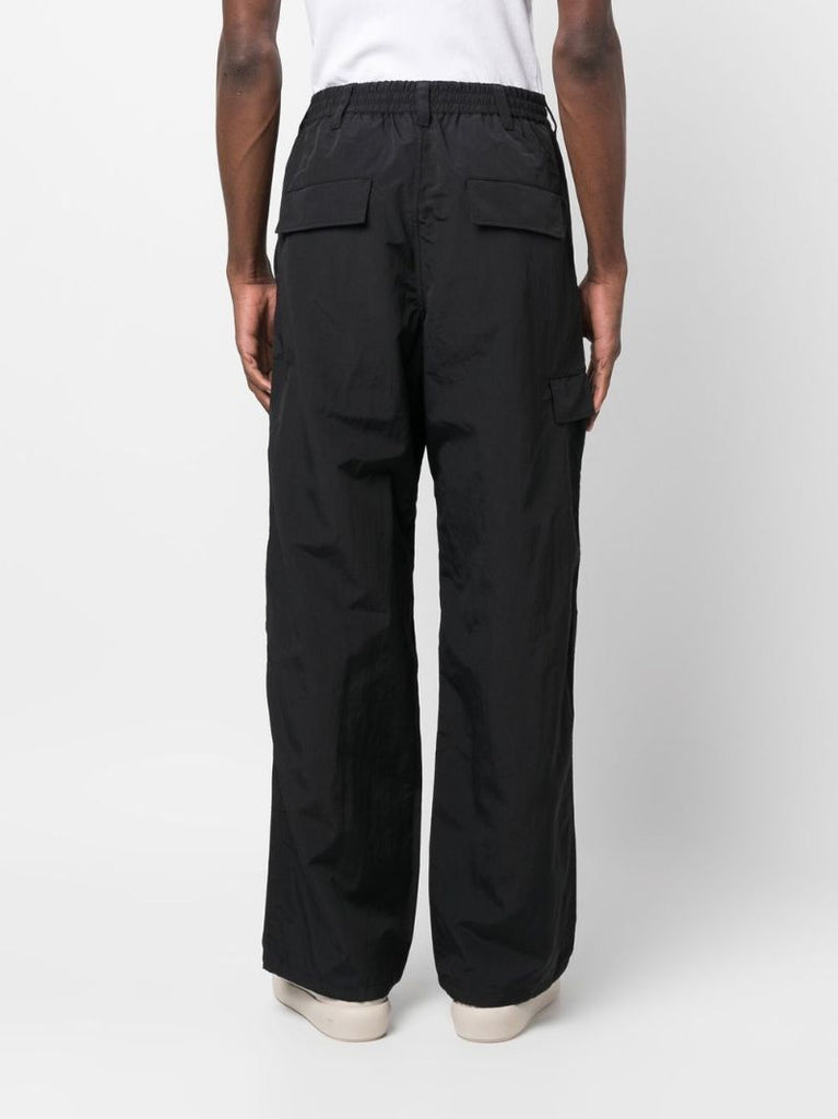 Black Cargo Wide Leg Trousers