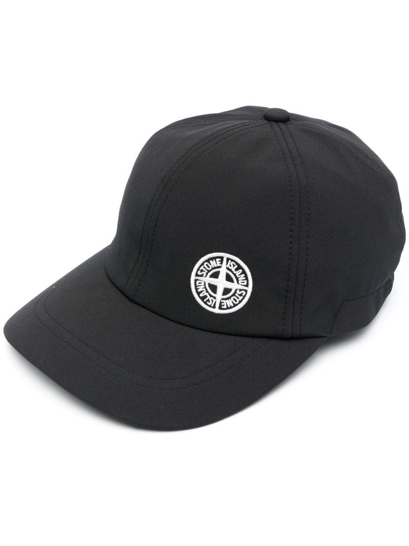 Black Cotton Logo Embroidered Cap
