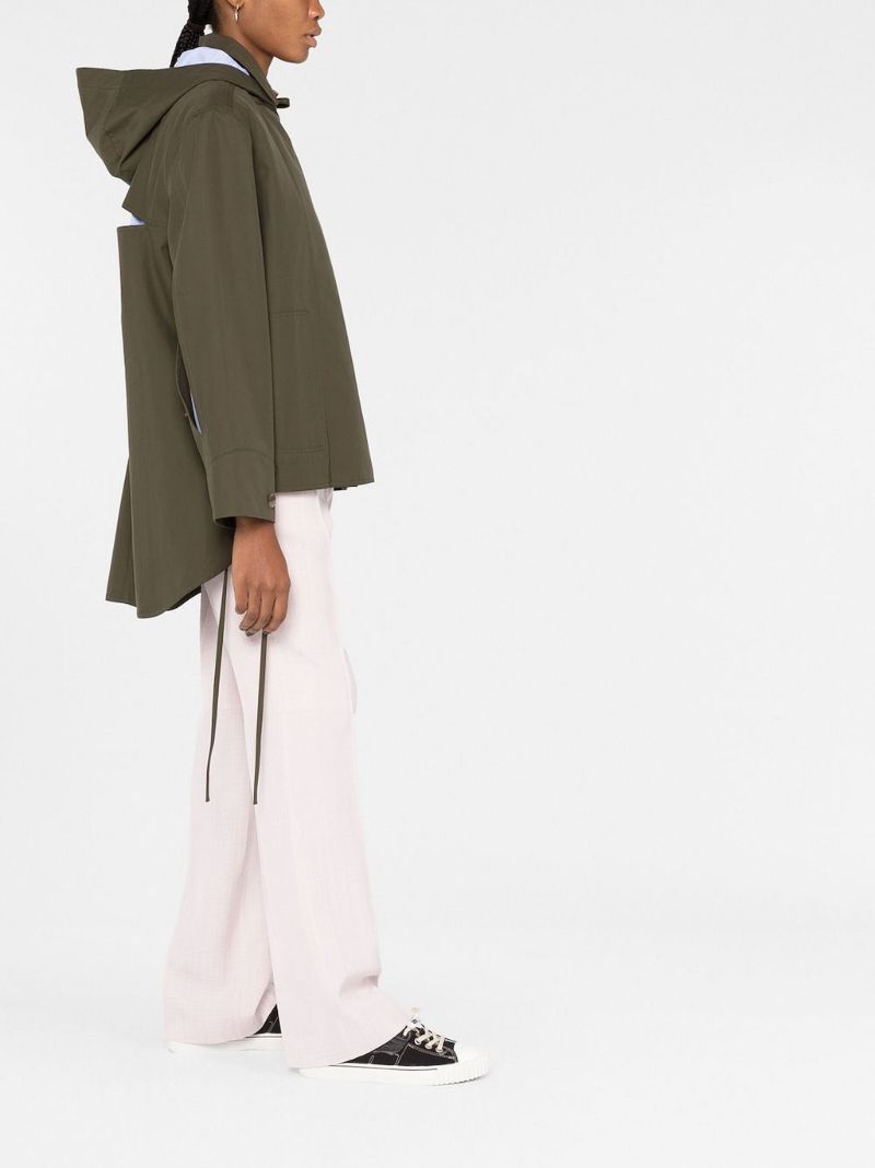 Green Hooded Parka Coat