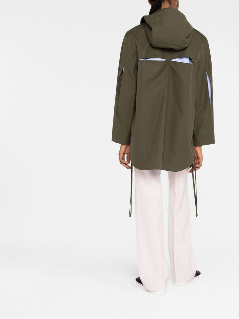 Green Hooded Parka Coat