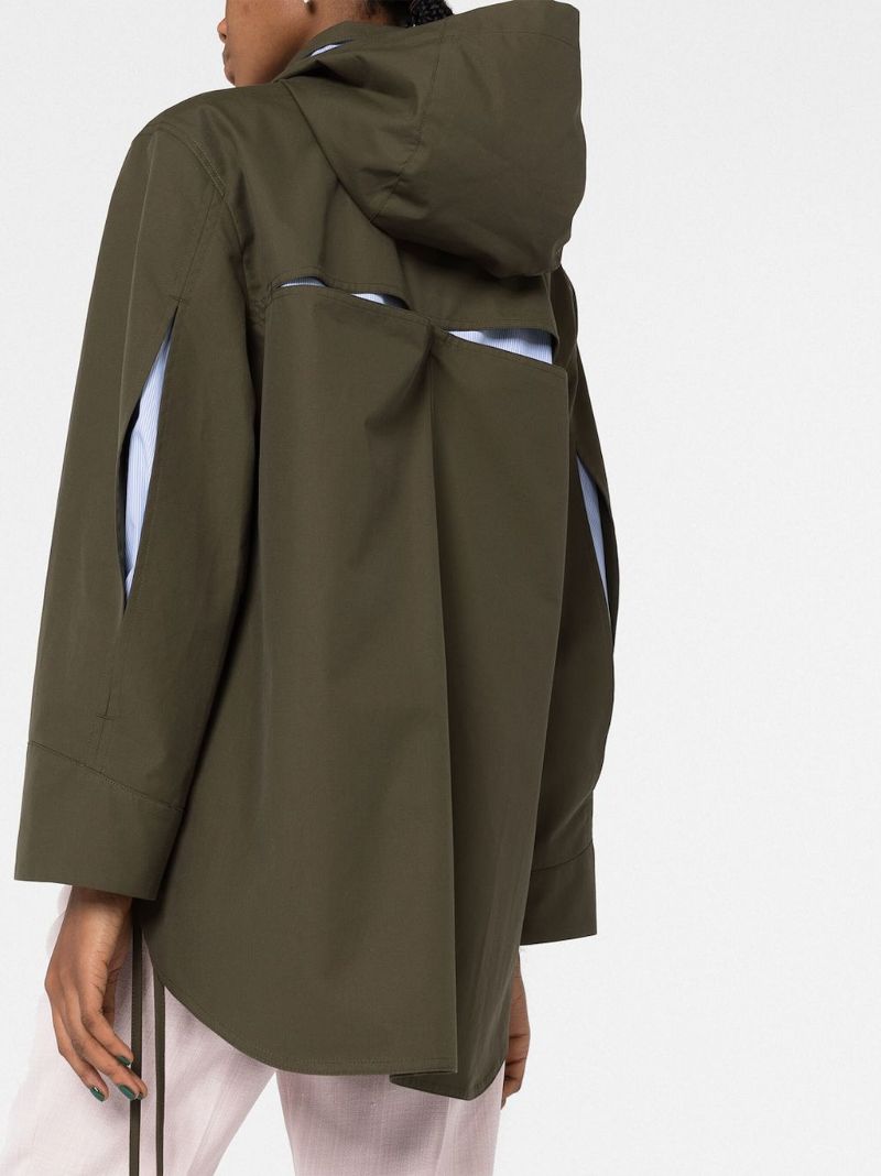 Green Hooded Parka Coat