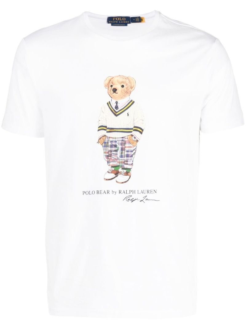 White Polo Bear Cotton T-shirt