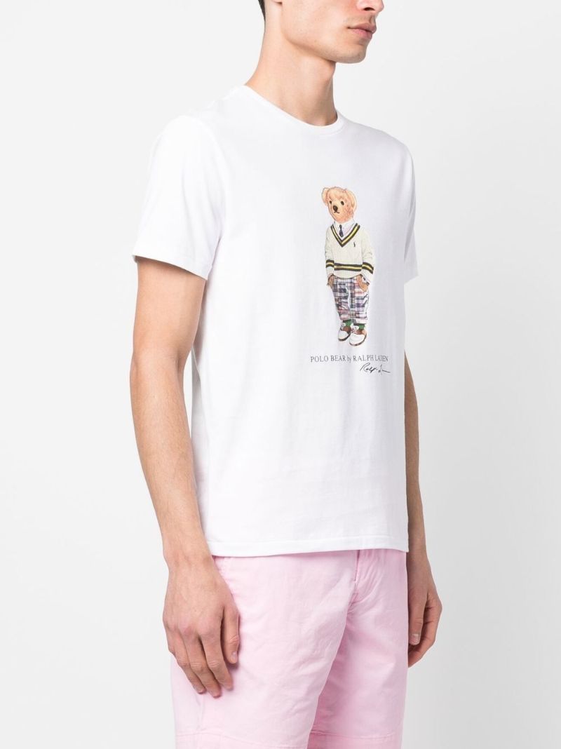 White Polo Bear Cotton T-shirt
