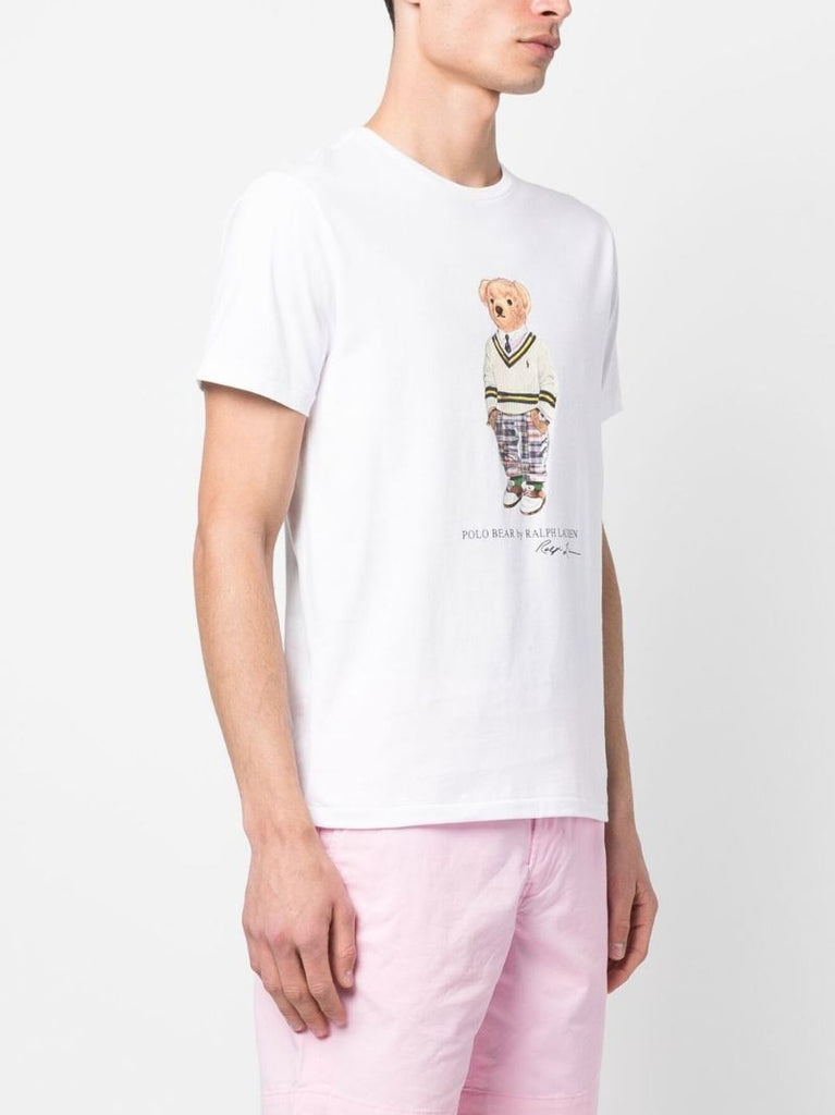 White Polo Bear Cotton T-shirt