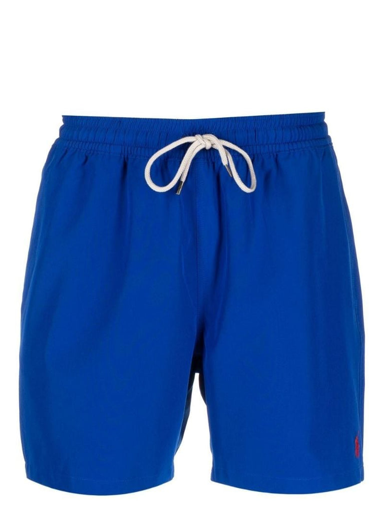 Blue Drawstring Waist Swim Shorts